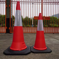 Cône de signalisation routière personnalisé noir, pliable, lumineux et flexible, 750 mm, 45 cm, 90 cm, 10 lb, 4 pieds, 5 kg