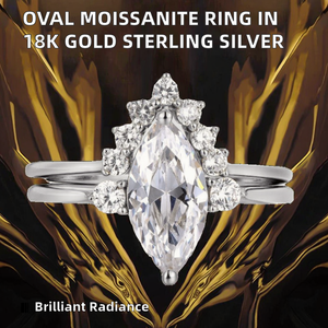 Vente en gros de nouvelles bagues de fiançailles classiques en argent sterling S925 simples avec un ovale en moissanite pour femmes - Product Image 2