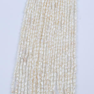 Cuentas de Perlas de Agua Dulce Naturales de Zhuji, 2.8-3.2mm, Blancas, Pequeñas, Tipo Arroz, en Hebras Sueltas para Accesorios de Joyería DIY, Venta al por Mayor - Product Image 3