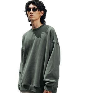 <span class=keywords><strong>Sudadera</strong></span> con Capucha para Hombre, de Alta Calidad, Lisa, Extra Grande, de Felpa de Algodón Grueso, Cuello Redondo, sin Estampado - Product Image 2