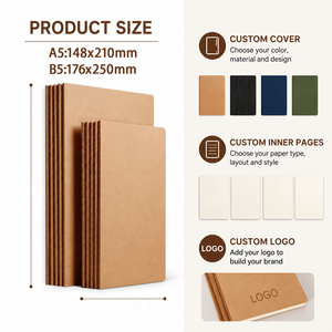 Quaderno A4/A5 con Copertina Morbida in Carta Kraft Certificata, Personalizzabile con Logo, Stile Minimalista per Scuola e Ufficio - Product Image 3