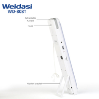 Lampe de poche LED portable rechargeable Weidasi, lampe de secours, lanterne de camping, charge USB