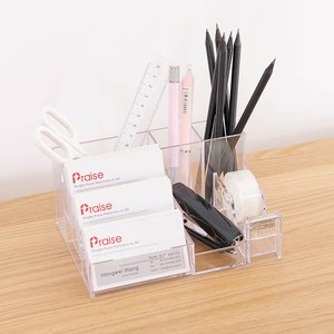 Di plastica acrilica <span class=keywords><strong>trasparente</strong></span> Multi-funzione tazza supporto della Penna Per dispenser nastro di supporto di carta di nome con Accessori Da Scrivania - Product Image 2