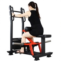 Appareil de musculation professionnel pour hanches, en acier, à charge par plaques, pour entraînement en position debout, machine à abductions et à poussée de hanche