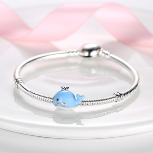 Abalorios de Plata S925 con Diseño de Delfín y Ballena de la Serie Marina, para Joyería DIY, Colgantes, Pulseras, Collares y Accesorios, Venta al por Mayor - Product Image 6