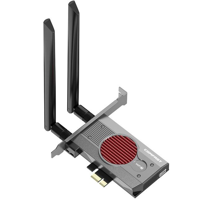 8774Mbps 802.11be WiFi7 BT5.4 Intel BE200 Chipset Tri-band PCI Express Network Card WiFi PCI-E Adapter