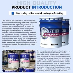 Non-curing <b>Rubber</b> Asphalt Waterproof Coating Asphalt Waterproof Coating Coil Adhesive Liquid Coil Roof Waterproofing - Product Image 2