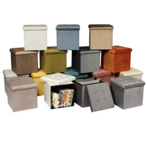 Bailey personnalisé salon meubles d'intérieur confortable loisirs pliant boîte de rangement pouf - Product Image 1