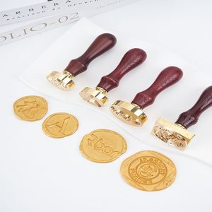 All'ingrosso su misura lettera di sigillatura timbro di cera con testa di rame e manico in legno per la raccolta di timbri o uso ufficio - Product Image 1