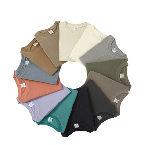 T-shirt unisexe délavé et vieilli, coupe ample à épaules tombantes, vierge, vente en gros d'usine, personnalisable avec logo, pour uniformes d'entreprise - Product Image 2