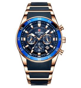 REWARD RD 81011M Reloj de Cuarzo Masculino de Alta Gama con Correa de Acero Inoxidable, Resistente al Agua, Cronógrafo Multifunción - Product Image 5