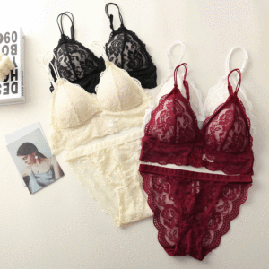 Women Embroidery Flower Lingerie <strong>Set</strong> Sexy Fancy Lace <strong>Bra</strong> <strong>Panty</strong> <strong>Set</strong> Push up <strong>Bra</strong> <strong>Set</strong> - Product Image 2