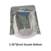Sac en aluminium refermable avec fermeture éclair argentée personnalisé, résistant à l'humidité, pour l'emballage des aliments pour animaux de compagnie
