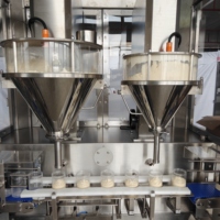 Ligne de machines automatiques de remplissage et de bouchage à vis sans fin pour pots et bouteilles de poudre de café – Petites machines pour systèmes commerciaux et domestiques