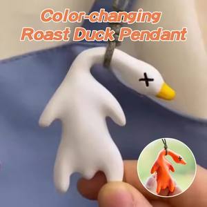 Nouveau Pendentif Canard Rôti Changeant de Couleur 2025 – Décoration de Voiture et Porte-clés pour Rétroviseur, Motif Canard ou Oie Rôti - Product Image 6
