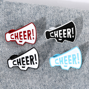 Pin esmaltado elegante y vanguardista con broche de diseño Cheer para moda alternativa. - Product Image 1
