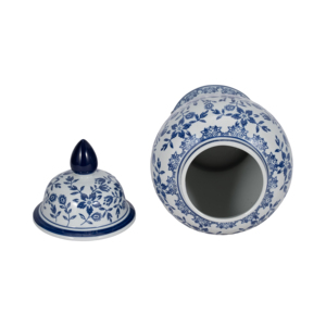 Vaso in Ceramica Stile Ginger Jar con Design Floreale Tradizionale per Arredamento Soggiorno e Decorazione Tavolo - Product Image 6