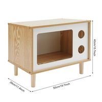 Multifunktionales Modernes Holz-Katzenbett mit Stabilem und Robustem Gestell für Katzen und Hunde Haustiermöbel
