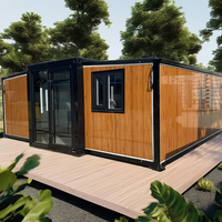 Maison conteneur mobile préfabriquée extensible 20/40 pieds, étanche, petite maison de luxe modulaire facile à revendre pour jardin