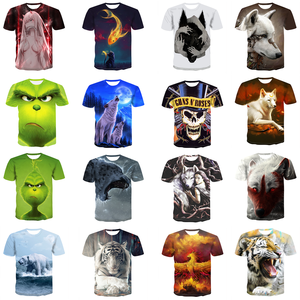 T-shirts pour garçons à impression 3D de Noël amusants en gros, t-shirts pour enfants mignons à manches courtes d'été, t-shirts décontractés - Product Image 2