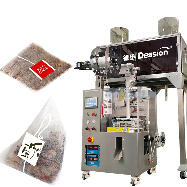 Mesin kemasan kantung teh nilon PLA ultrasonik untuk mesin pengepakan kantung teh piramida mesin kemasan kantung teh datar