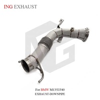 ING Downpipe en acier inoxydable à haut débit avec bouclier thermique pour BMW M135i F40 – Amélioration des performances à fixation directe – Vente en gros