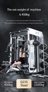 EMFitness Equipo de fitness de acero comercial Entrenador de culturismo funcional Smith & Squat Rack Machine - Product Image 3