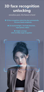 Reconnaissance faciale 3D Intelligent <span class=keywords><strong>Wifi</strong></span> Photo Shot Serrure <span class=keywords><strong>de</strong></span> porte intelligente sans clé avec écran <span class=keywords><strong>de</strong></span> 4 pouces - Product Image 4
