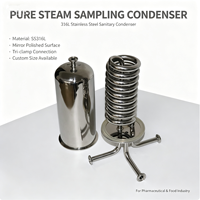 Échantillonneur de condensats de vapeur pur en acier inoxydable 316L