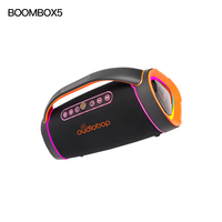 Enceinte portable d'extérieur, 130W, prête pour le karaoké, avec subwoofer, Bluetooth 5.4, éclairage RGB, égaliseur/DSP, et deux microphones inclus