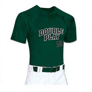 Maillot de baseball personnalisé vert unisexe 100% polyester respirant pour adulte, impression par sublimation - Product Image 1