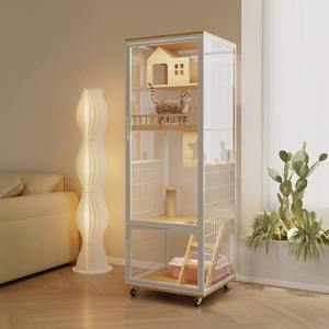 Büyük Kedi Kafesi Cam Panoramik Süper Lüks Kapalı Evcil Hayvan Evi Uzay Tasarımlı - Product Image 4