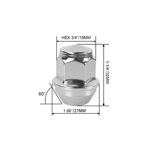 Écrous de roue M12x1 5 20 pièces pour <span class=keywords><strong>Ford</strong></span> Lincoln Escape Focus Ranger Bronco Transit 611 303 ACPZ 1012 H - Product Image 3
