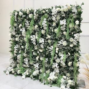 Mur de fleurs GNW, décoration de mariage, toile de fond, arrangement de fleurs artificielles, chemin de fleurs, guirlande, arche, décoration de scène - Product Image 4