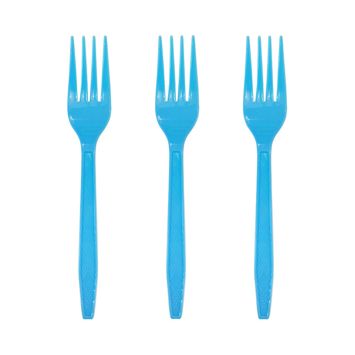 Tenedor rojo, paquete de 10 unidades.