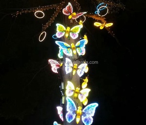 IP65 64cm 74cm 93cm 100cm LED Dynamisches Schmetterlings-Motiv-Licht für Außenbereich, Weihnachtsbeleuchtung für Hochzeits-Wanddekorationen - Product Image 4