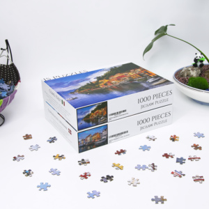 Mẫu miễn phí OEM tùy chỉnh in logo giấy các tông 1000 miếng ghép hình câu đố Hot Bán nghệ thuật câu đố các tông đồ chơi - Product Image 2