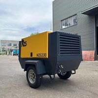 Mesin Diesel MZG330 7m/menit Berpelumas Sekrup Berpendingin Udara Portabel Multi-Tegangan Dapat Disesuaikan Stasioner Pertambangan Sandblasting Udara
