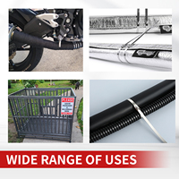 GATI 304 Attaches de câble en acier inoxydable 12MM * 550MM Ball Lock Non Coated Zip Tie Product 100/bag
