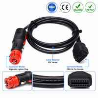Câble adaptateur d'alimentation OBD 12V 24V pour allume-cigare de voiture vers connecteur multipin, faisceau de câbles personnalisé OEM