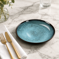 Set Perlengkapan Makan Keramik Stoneware Mewah Modern EKA dengan Lapisan Reaktif, Mangkuk dan Cangkir, Penjualan Langsung dari Pabrik untuk Rumah, Kafe, Hotel