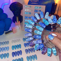 Collection de Vernis Gel Vendeeni Super Scintillant 15 Couleurs, Ensemble de Vernis Gel Disco Pailleté Très Brillant à Design Unique Offert