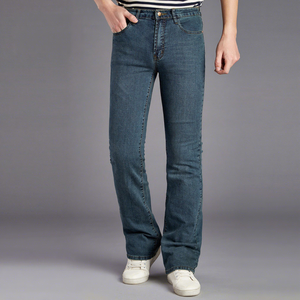 Jeans en denim de haute qualité pour hommes, coupe droite, ample et évasée, extensible, style décontracté et tendance - Product Image 1