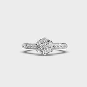 Bague de fiançailles en diamant rond de 1,60 carat cultivé en laboratoire, or 14 carats, solitaire, bijoux élégants, cadeau pour femmes - Product Image 5