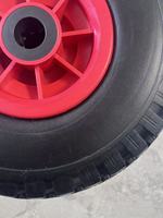 Roue de brouette en mousse PU anti-crevaison de 10 pouces (4.10/3.50-4) pour chariot de jardin, malaxeur à béton, utilisation sur chariot agricole sans traces