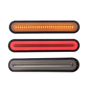 Imperméable 100 LED Remorque Camion Frein Lumière <span class=keywords><strong>3</strong></span> En 1 Néon Halo Bague Queue de Lumière D'arrêt De Frein Fluide Clignotant lampe 12-24V - Product Image 1