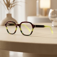 Logotipo Personalización Acetato Marcos ópticos de alta calidad Unisex Color Moda Nuevo diseño Acetato Gafas Marco