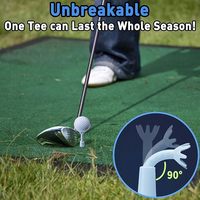 Tees de golf réglables en plastique avec logo personnalisé avec tapis en caoutchouc pour practise et simulateur