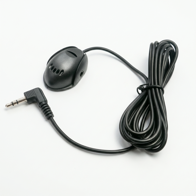 Car External Microphone 3.5mm Stereo Audio Cable 1M 2M Right Angle Mic for Car Bluetooth Radio Navigation Stereo System