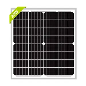 Panel tenaga surya Mini silikon monokristalin kelas 5w 10w 20w 30w 40w 50w 60w 100w 150w 12v PV pabrik Panel surya kecil